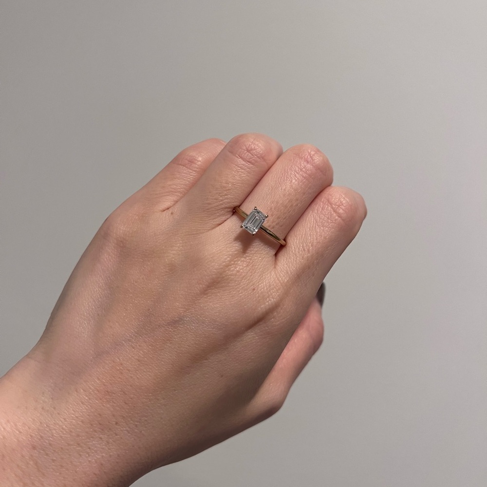 NWT Diamonique Baguette 1ct Diamond Engagement Ring